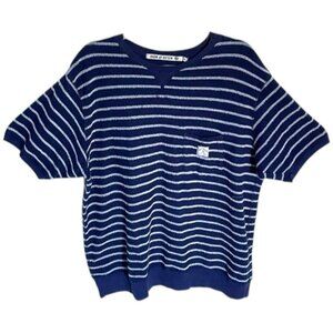 Iron & Resin Blue Striped Cotton Shirt Size XL - 47702
